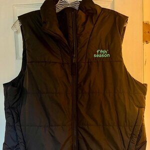 Women's The North Face Black Full Zip Insulated Puffer Vest Size XL